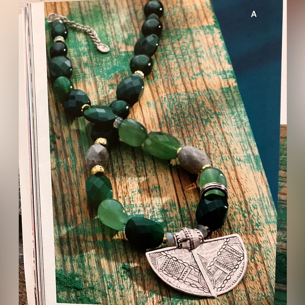 Silpada precious jewels and sterling silver necklace